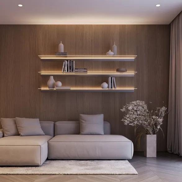 Профиль SHELF-600-2000 ANOD (Arlight, Алюминий)