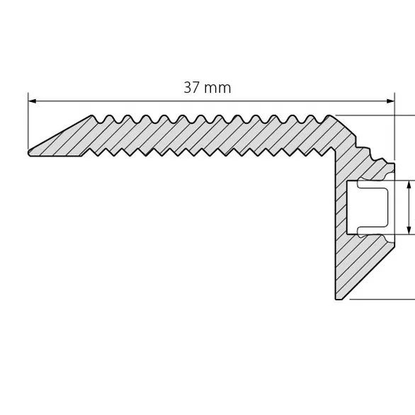 Профиль SL-STAIR-W37-2000 ANOD (Arlight, Металл)