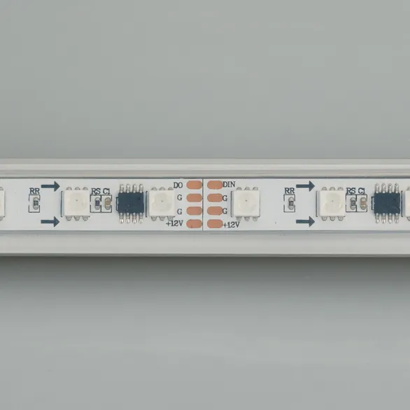 Светодиодная лента SPI-5000P-5060-60 12V Cx3 RGB-Auto (12mm, 13.2W/m, IP66) (Arlight, Закрытый, IP66)