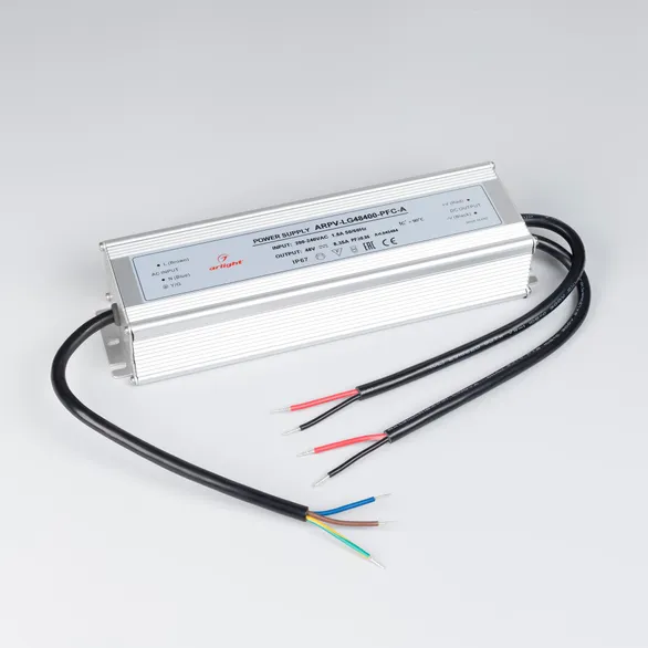 Блок питания ARPV-LG48400-PFC-A (48V, 8.3A, 400W) (Arlight, IP67 Металл, 5 лет)