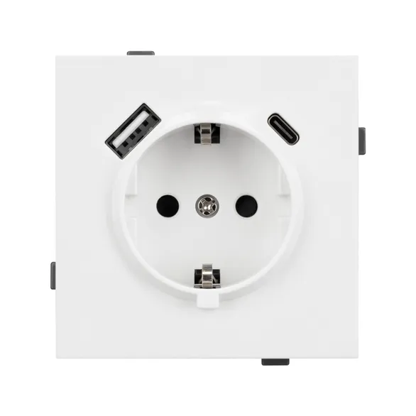 Механизм розетки с USB зарядкой SCT-TENDO-MUAC-PL-WH (230V, 16A) (Arlight, -)