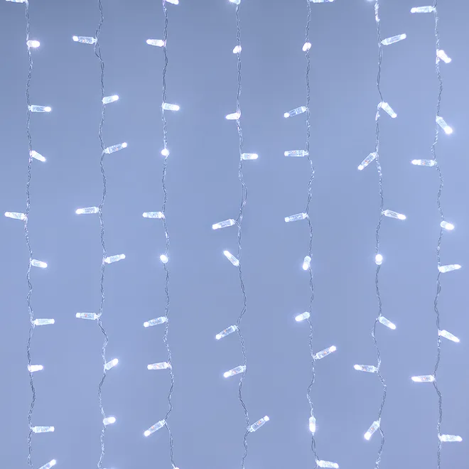 Светодиодная гирлянда Занавес ARD-CLASSIC-2000x3000-CLEAR-600LED-STD White (230V, 60W) (Ardecoled, IP65)