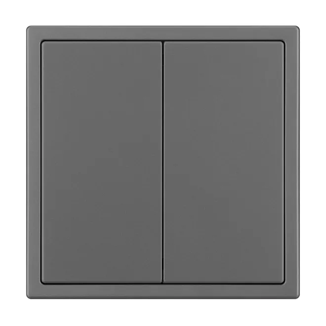 Механизм звонкового выключателя двухклавишный SWT-NOBE-MKR2-SFPL-GR (230V, 10A) (Arlight, Серый базальт)