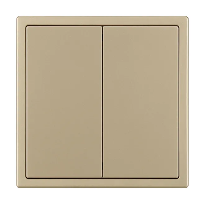 Механизм выключателя двухклавишный перекрёстный SWT-NOBE-MKX2-SFPL-GD (230V, 10A) (Arlight, Золотой песок)