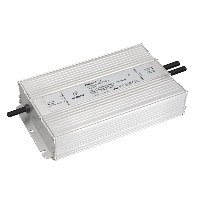 Блок питания ARPV-LG24600-PFC-A (24V, 25A, 600W) (Arlight, IP67 Металл, 5 лет)