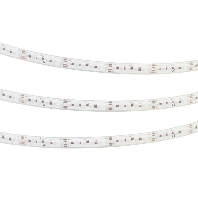 Светодиодная лента герметичная DOT-PFS-X120-12mm 24V RGB (14 W/m, IP68, 5m) (Arlight, 5 лет)