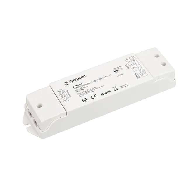 INTELLIGENT ARLIGHT Диммер SMART-DALI-104-72-ADDR-DIM-DT6-SUF (12-48V, 4x5A) (IARL, IP20 Пластик, 5 лет)