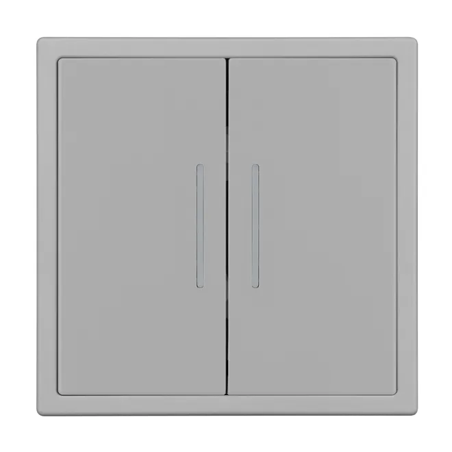 Механизм звонкового выключателя двухклавишный LED SWT-NOBE-MKR2-SFPL-L-IS (230V, 10A) (Arlight, Никель)