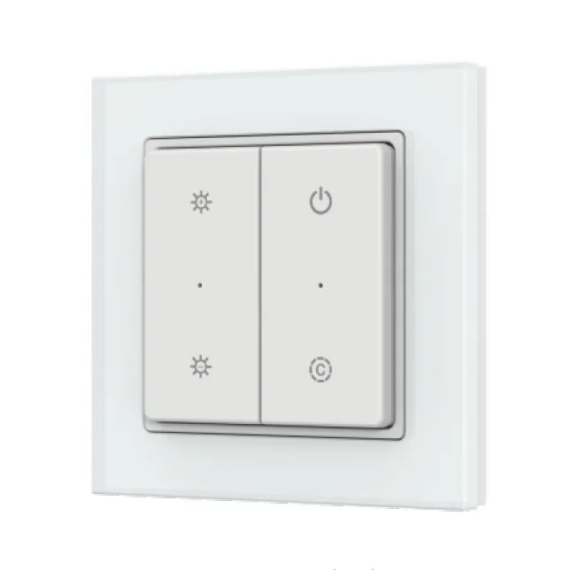 INTELLIGENT ARLIGHT Кнопочная панель SMART-RF-801-22-MULTI белая, квадрат. (3V, стекло, 2.4G) (IARL, IP20 Пластик, 5 лет)