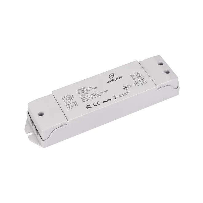 Диммер SMART-DIM105 (12-48V, 20A, TRIAC) (Arlight, IP20 Пластик, 5 лет)
