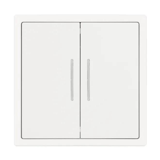 Механизм звонкового выключателя двухклавишный LED SWT-NOBE-MKR2-SFPL-L-WH (230V, 10A) (Arlight, Белый кварц)