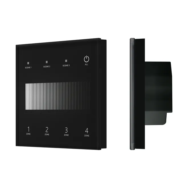 INTELLIGENT ARLIGHT Сенсорная панель SMART-DALI-301-11-4G-3SC-DT6 Черная (230V, встраиваемая, 2.4G) (IARL, IP20 Пластик, 5 лет)