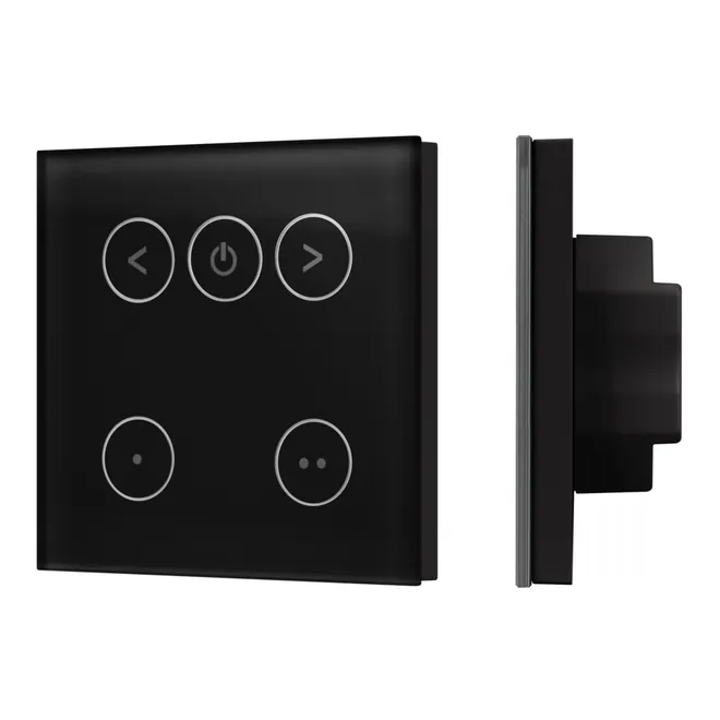 INTELLIGENT ARLIGHT Сенсорная панель SMART-TRIAC-601-11 Черная (230V, 1.5A, TUYA Wi-Fi, 2.4G) (IARL, IP20 Пластик, 5 лет)