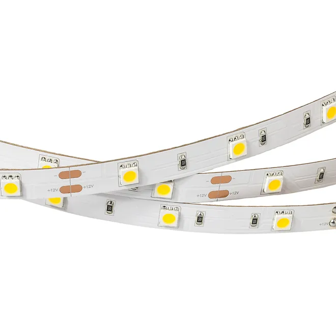 Светодиодная лента RT2-5050-30-12V Warm White (150 LED) (NormaLED, 7.2 Вт/м, IP20)