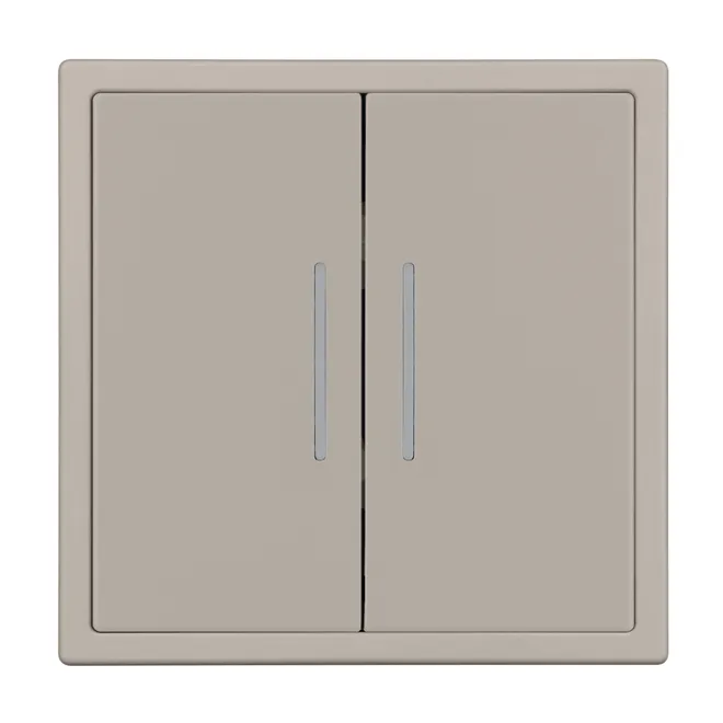 Механизм звонкового выключателя двухклавишный LED SWT-NOBE-MKR2-SFPL-L-CA (230V, 10A) (Arlight, Кашемир)