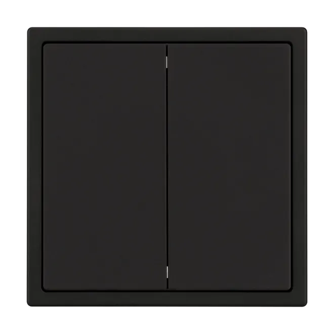 Механизм выключателя двухклавишный перекрёстный SWT-NOBE-MKX2-SFPL-BK (230V, 10A) (Arlight, Черный оникс)