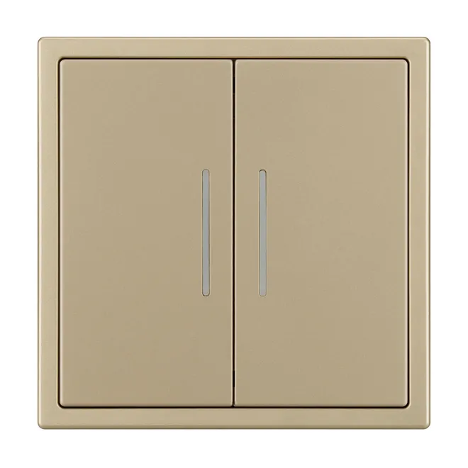 Механизм звонкового выключателя двухклавишный LED SWT-NOBE-MKR2-SFPL-L-GD (230V, 10A) (Arlight, Золотой песок)