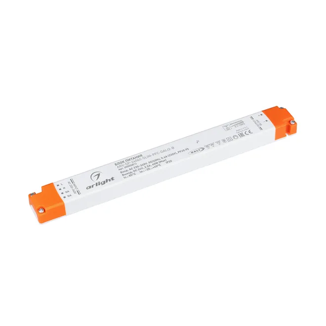 Блок питания ARV-SP-24060-SLIM-PFC-DALI2-B (24V, 2.5A, 60W) (Arlight, IP20 Пластик, 5 лет)