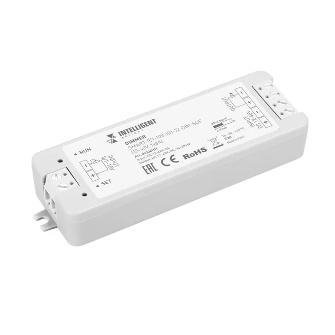 INTELLIGENT ARLIGHT Диммер SMART-0/1-10V-101-72-DIM-SUF (12-48V, 1x8A) (IARL, IP20 Пластик, 5 лет)