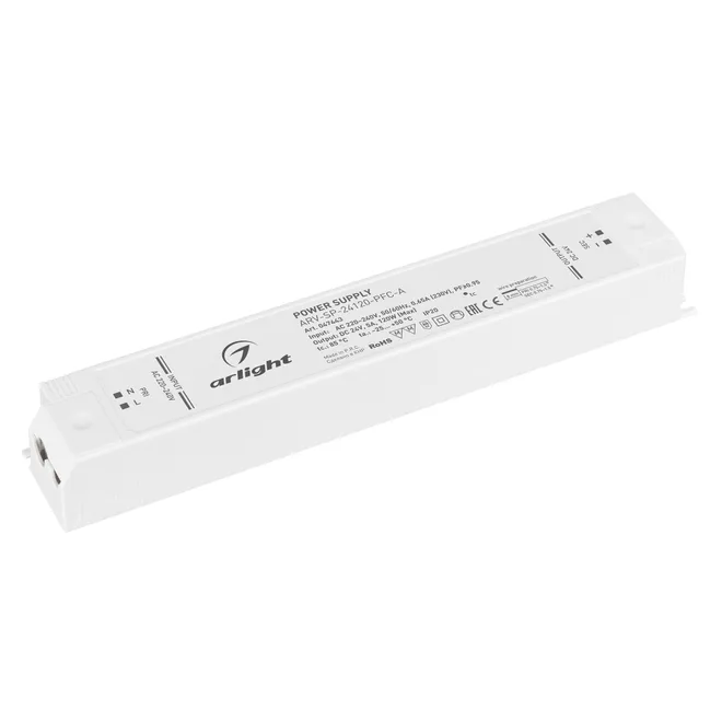 Блок питания ARV-SP-24120-PFC-A (24V, 5A, 120W) (Arlight, IP20 Пластик, 5 лет)