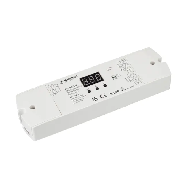 INTELLIGENT ARLIGHT Контроллер SMART-SPI-302-82-2G-SH-PS-SUF (12-24V, 2.4G) (IARL, IP20 Пластик, 5 лет)
