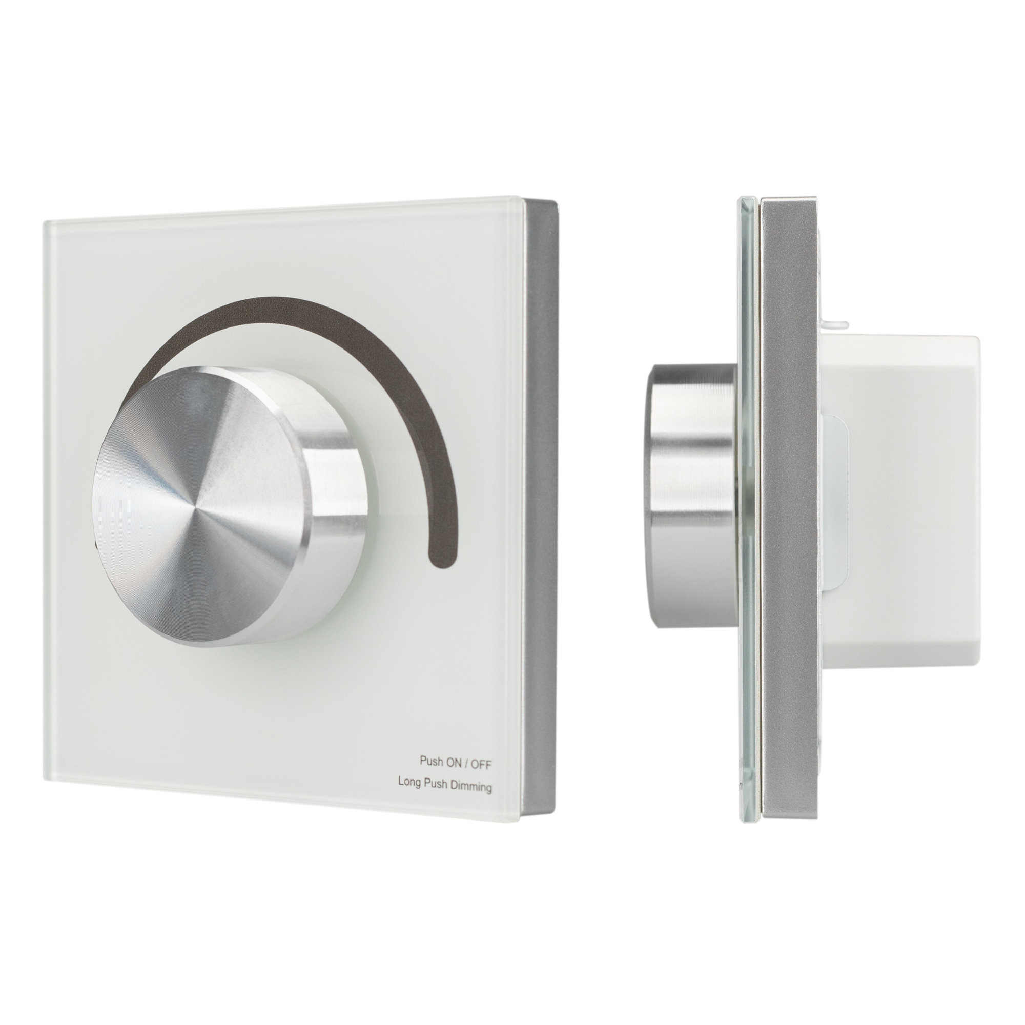 Панель SMART-P98-DIM-G-IN White (230V, 1.5A, 0/1-10V, Rotary, 2.4G) (Arlight, Стекло) 028432