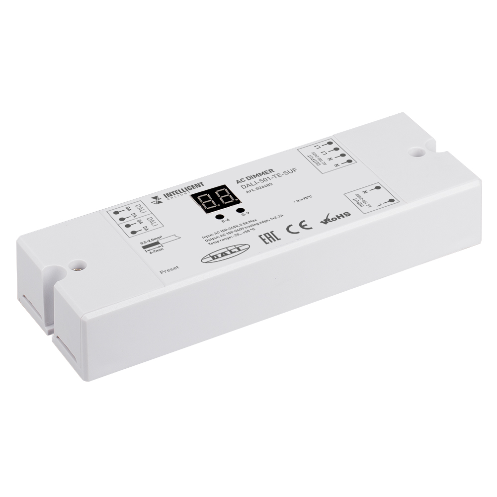 INTELLIGENT ARLIGHT Диммер DALI-501-TE-SUF (230V, 2.2A) (IARL, -) 026403