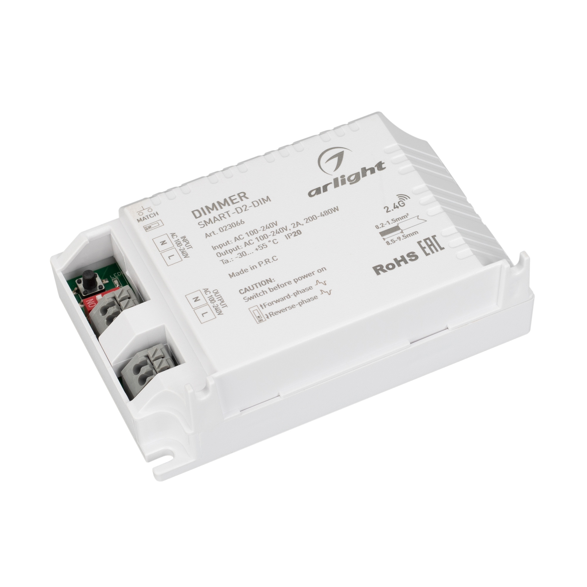Диммер SMART-D2-DIM-SUF (230V, 2A, TRIAC, 2.4G) (Arlight, IP20 Пластик, 5 лет) 023066