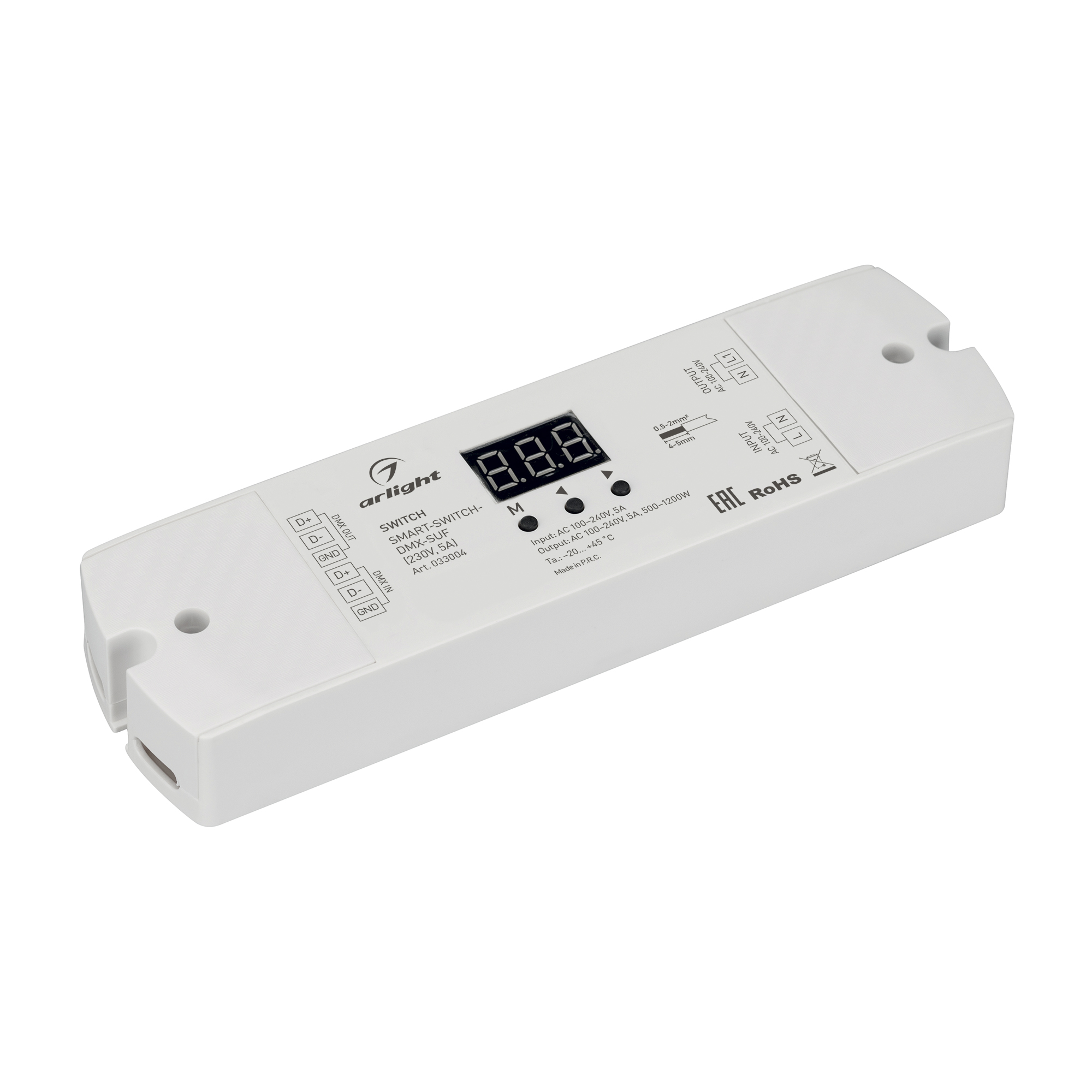 Выключатель SMART-SWITCH-DMX-SUF (230V, 5A) (Arlight, IP20 Пластик, 3 года) 033004