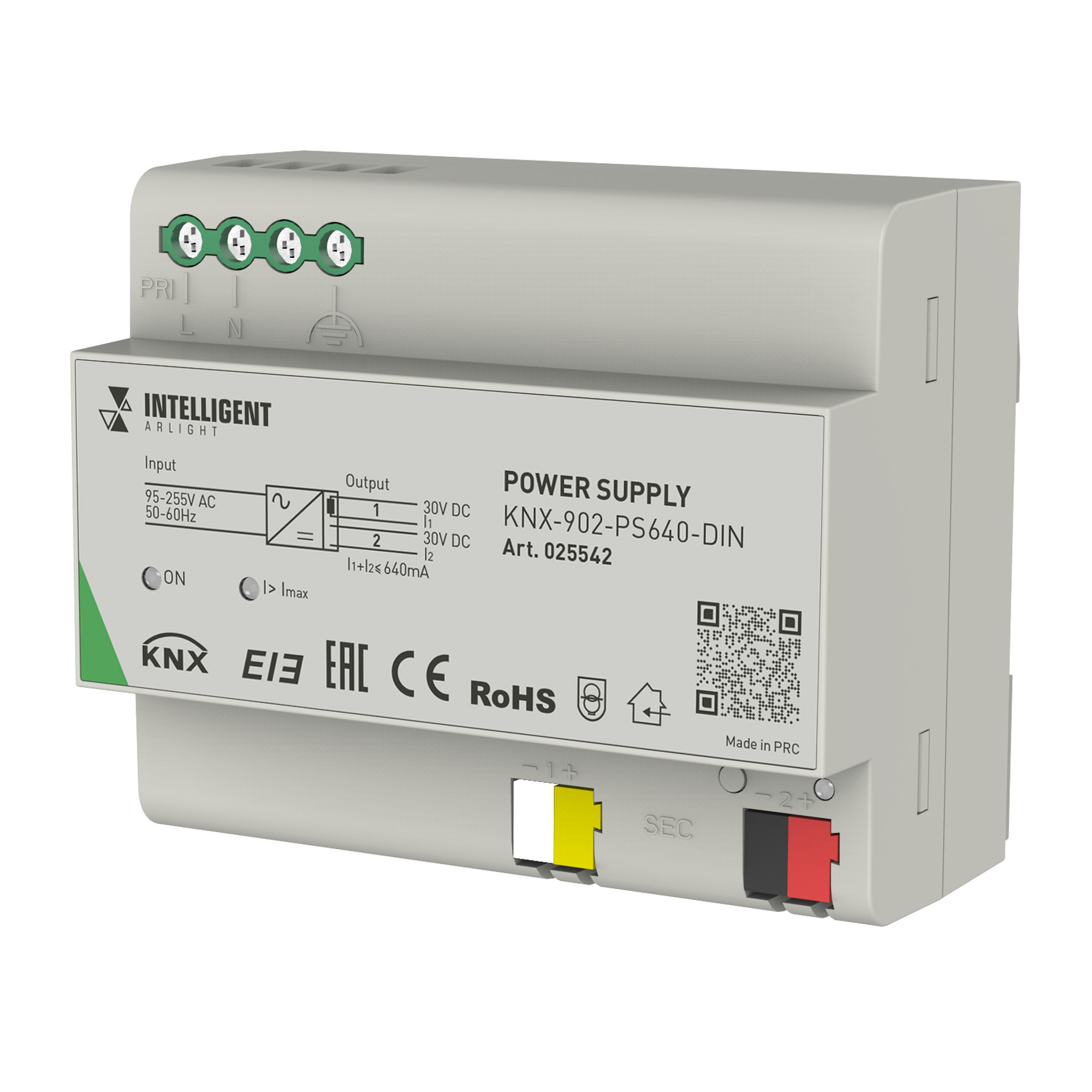 INTELLIGENT ARLIGHT Блок питания шины KNX-902-PS640-DIN (230V, 640mA)  (IARL, -) 025542 - купить от Arlight