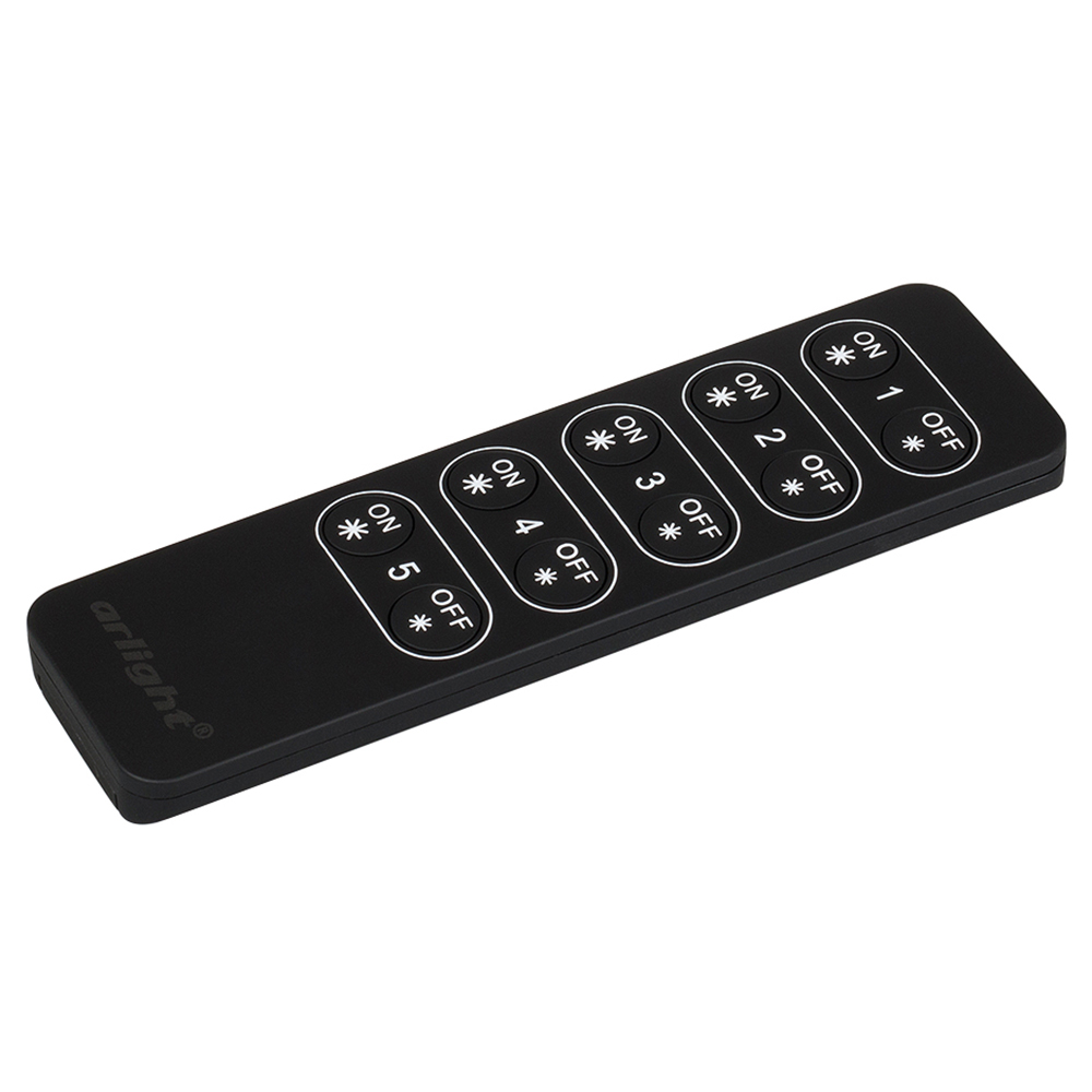 Пульт SR-2833K5 Black (диммер 5 зон) (Arlight, IP20 Пластик, 3 года) 019028